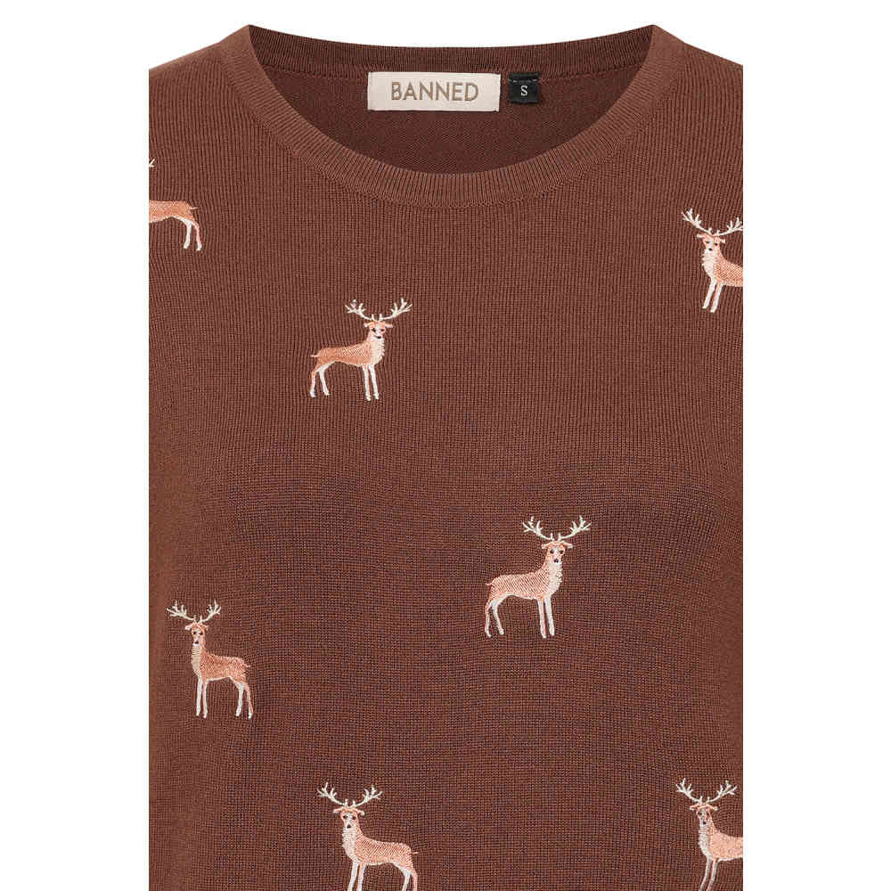 Banned - Ruby Sweet Deer Strick pullover - Braun